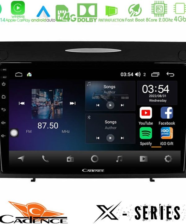 Kimpiris - Cadence X Series Mercedes SLK Class 8core Android 14 4+64GB Navigation Multimedia Tablet 9"