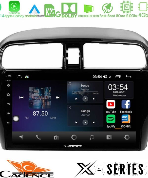 Kimpiris - Cadence X Series Mitsubishi Space Star 2013-2016 8core Android 14 4+64GB Navigation Multimedia Tablet 9"