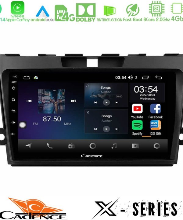 Kimpiris - Cadence X Series Mazda CX-7 2007-2011 8core Android 14 4+64GB Navigation Multimedia Tablet 9"