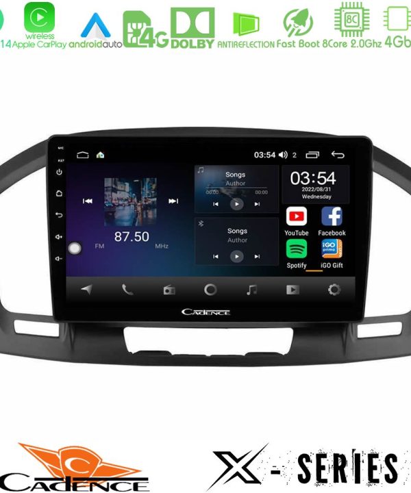 Kimpiris - Cadence X Series Opel Insignia 2008-2013 8core Android 14 4+64GB Navigation Multimedia Tablet 9"