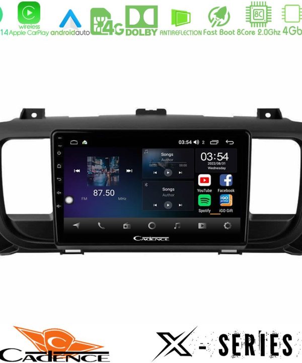 Kimpiris - Cadence X Series Citroen/Peugeot/Opel/Toyota 8core Android 14 4+64GB Navigation Multimedia Tablet 9"