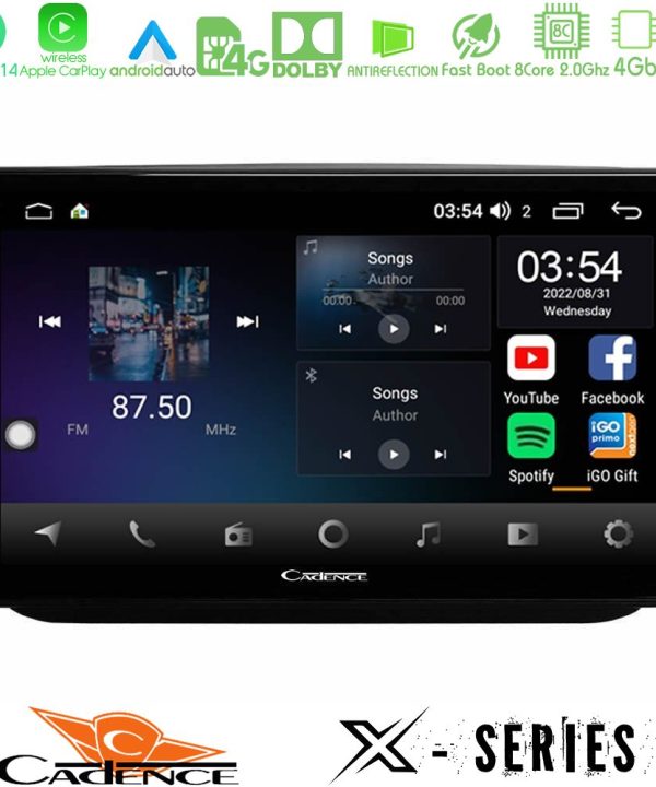 Kimpiris - Cadence X Series Skoda Fabia 2007-2014 8core Android 14 4+64GB Navigation Multimedia Tablet 10"