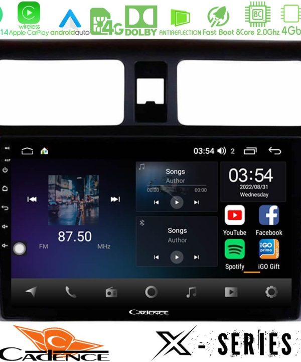 Kimpiris - Cadence X Series Suzuki Swift 2005-2010 8core Android 14 4+64GB Navigation Multimedia Tablet 10"