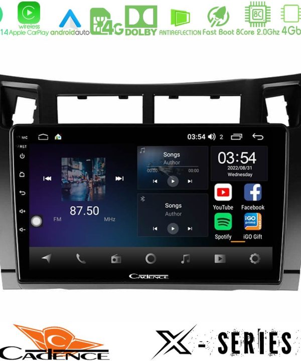 Kimpiris - Cadence X Series Toyota Yaris 8core Android 14 4+64GB Navigation Multimedia Tablet 9" (Μαύρο Χρώμα)