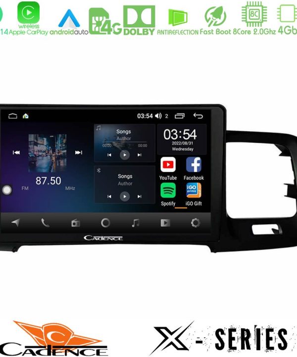 Kimpiris - Cadence X Series Volvo S60 2010-2018 8core Android 14 4+64GB Navigation Multimedia Tablet 9"