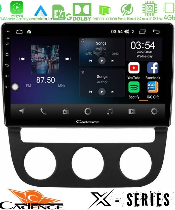 Kimpiris - Cadence X Series VW Jetta 8core Android 14 4+64GB Navigation Multimedia Tablet 10"