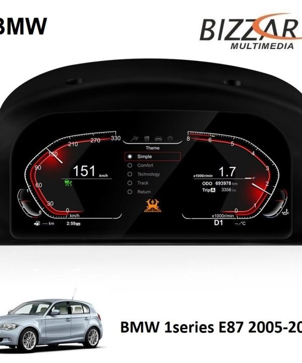 Kimpiris - BMW 1series E87 2005-2011 Digital LCD Instrument Cluster 12.3" με HD οθόνη 1920*720