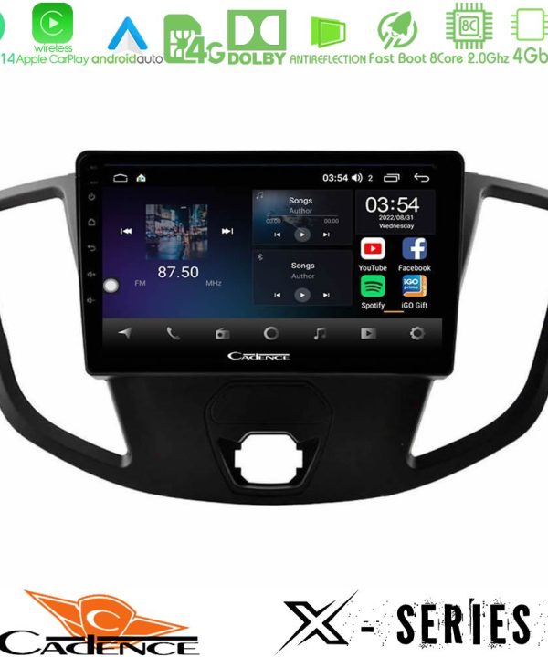 Kimpiris - Cadence X Series Ford Transit 2014-> 8core Android 14 4+64GB Navigation Multimedia Tablet 9"