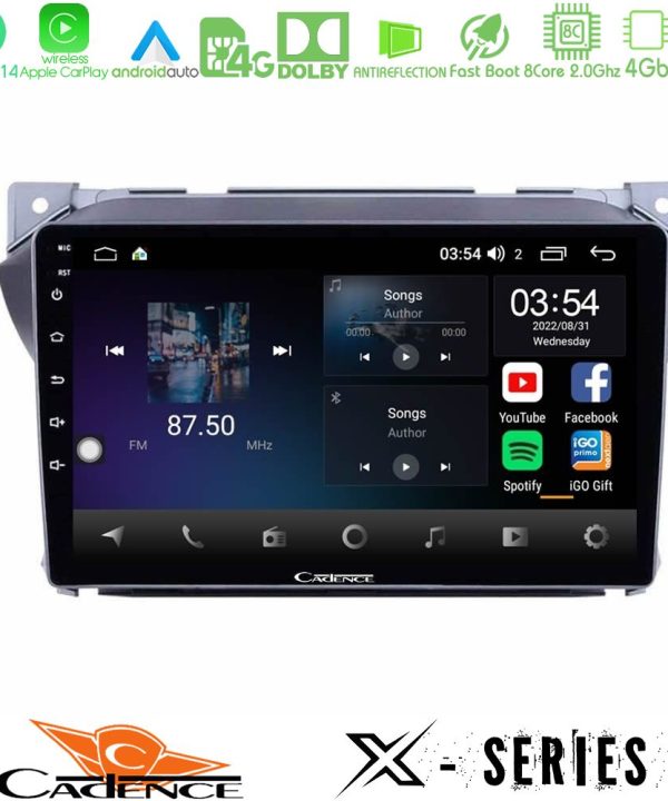 Kimpiris - Cadence X Series Suzuki Alto & Nissan Pixo 8core Android 14 4+64GB Navigation Multimedia Tablet 9"