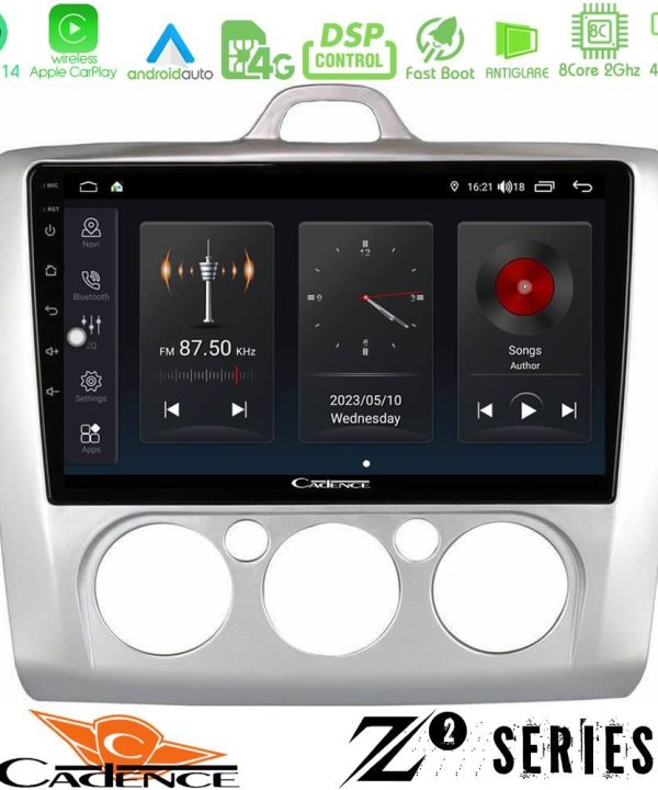 Kimpiris - Cadence Z2 Series 8Core Android14 4+64GB  Ford Focus Manual AC Navigation Multimedia Tablet 9" Με Carplay & Android Auto