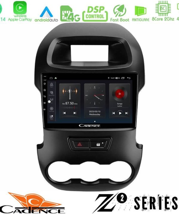 Kimpiris - Cadence Z2 Series 8Core Android14 4+64GB  Ford Ranger 2012-2016 Navigation Multimedia Tablet 9" Με Carplay & Android Auto