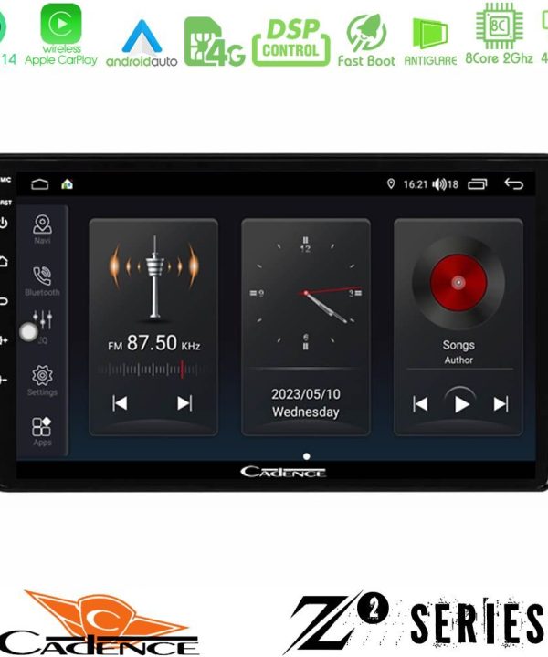 Kimpiris - Cadence Z2 Series 8Core Android14 4+64GB  Fiat Tipo 2015-2022 (Hatchback) Navigation Multimedia Tablet 9" Με Carplay & Android Auto