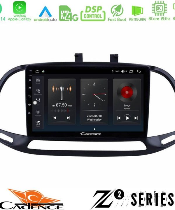 Kimpiris - Cadence Z2 Series 8Core Android14 4+64GB  Fiat Doblo 2015-2022 Navigation Multimedia Tablet 9" Με Carplay & Android Auto