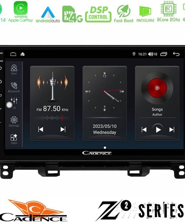Kimpiris - Cadence Z2 Series 8Core Android14 4+64GB  Honda Jazz 2021-2025 Navigation Multimedia Tablet 9" Με Carplay & Android Auto