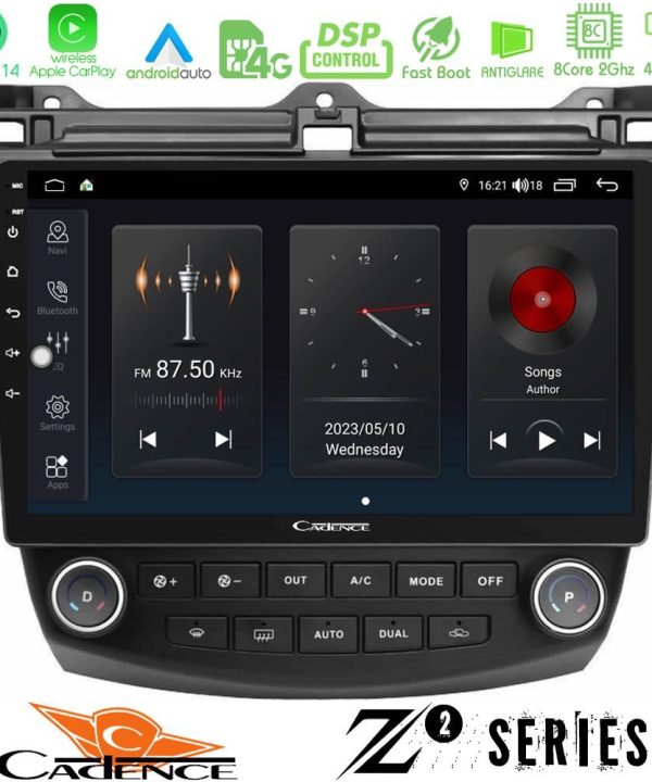 Kimpiris - Cadence Z2 Series 8Core Android14 4+64GB  Honda Accord 2002-2008 Navigation Multimedia Tablet 10" Με Carplay & Android Auto