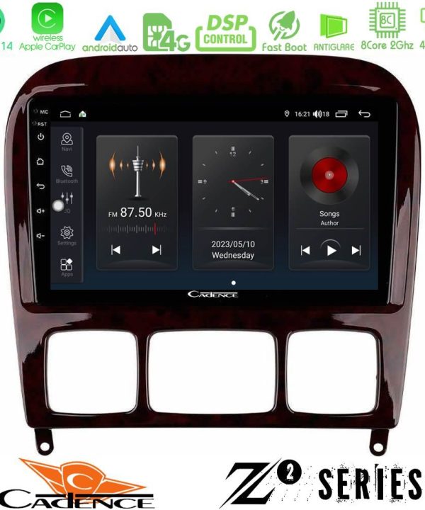 Kimpiris - Cadence Z2 Series 8Core Android14 4+64GB  Mercedes S Class 1999-2004 (W220) Navigation Multimedia Tablet 9" Με Carplay & Android Auto