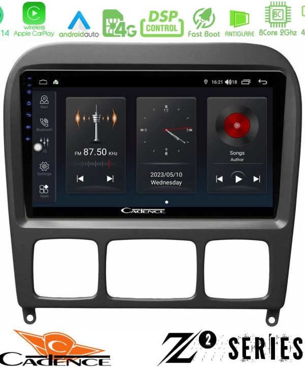 Kimpiris - Cadence Z2 Series 8Core Android14 4+64GB  Mercedes S Class 1999-2004 (W220) Navigation Multimedia Tablet 9" Με Carplay & Android Auto