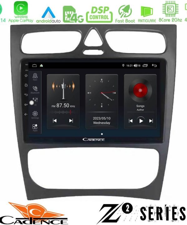 Kimpiris - Cadence Z2 Series 8Core Android14 4+64GB  Mercedes C Class (W203) Navigation Multimedia Tablet 9" Με Carplay & Android Auto