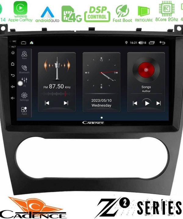 Kimpiris - Cadence Z2 Series 8Core Android14 4+64GB  Mercedes W203 Facelift Navigation Multimedia Tablet 9" Με Carplay & Android Auto