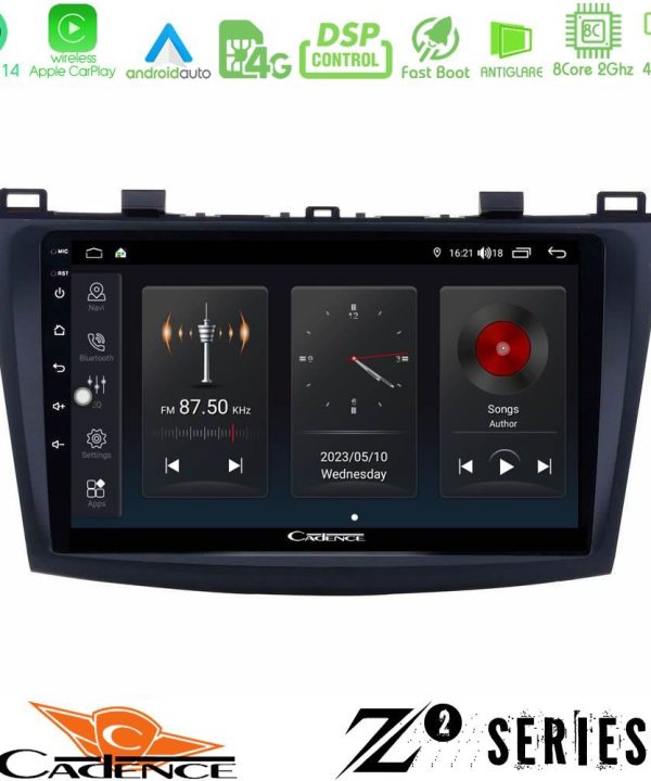 Kimpiris - Cadence Z2 Series 8Core Android14 4+64GB  Mazda 3 2009-2014 Navigation Multimedia Tablet 9" Με Carplay & Android Auto