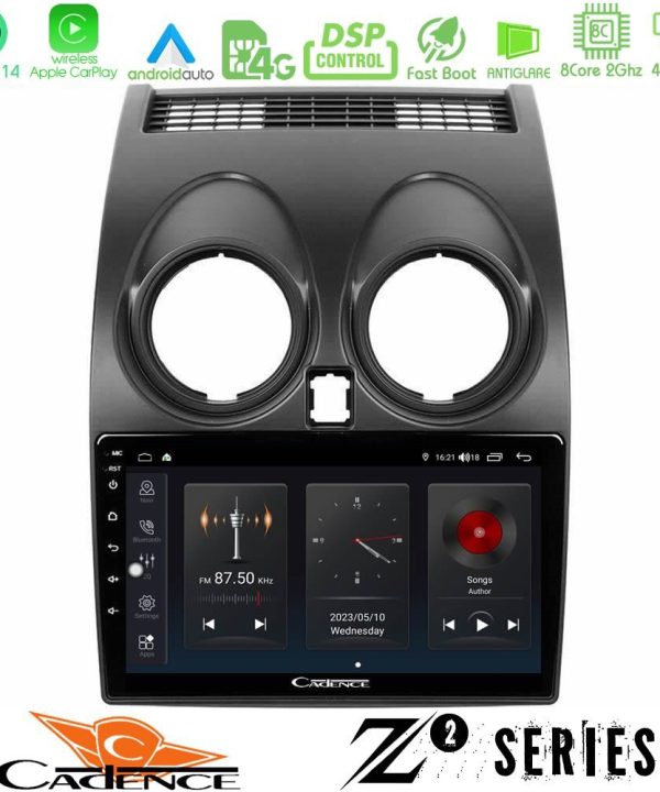 Kimpiris - Cadence Z2 Series 8Core Android14 4+64GB  Nissan Qashqai J10 Navigation Multimedia Tablet 9" Με Carplay & Android Auto