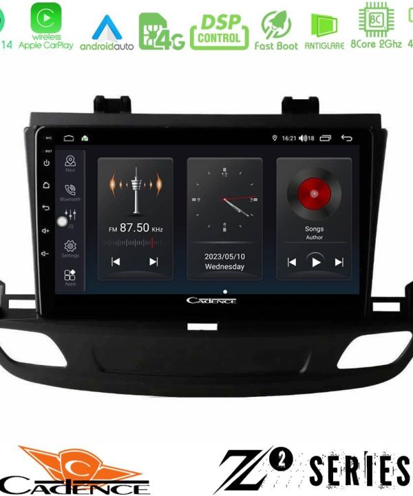Kimpiris - Cadence Z2 Series 8Core Android14 4+64GB  Opel Insignia 2 2017-2020 Navigation Multimedia Tablet 9"  Με Carplay & Android Auto