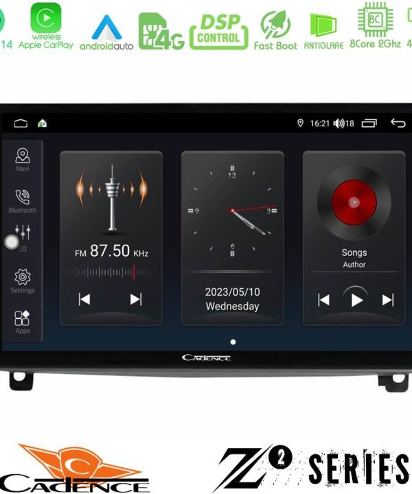 Kimpiris - Cadence Z2 Series 8Core Android14 4+64GB  Peugeot 407 Navigation Multimedia Tablet 9" Με Carplay & Android Auto