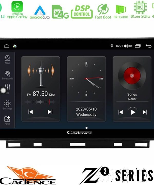 Kimpiris - Cadence Z2 Series 8Core Android14 4+64GB  Renault Clio 5 2020-2024 Navigation Multimedia Tablet 9" Με Carplay & Android Auto