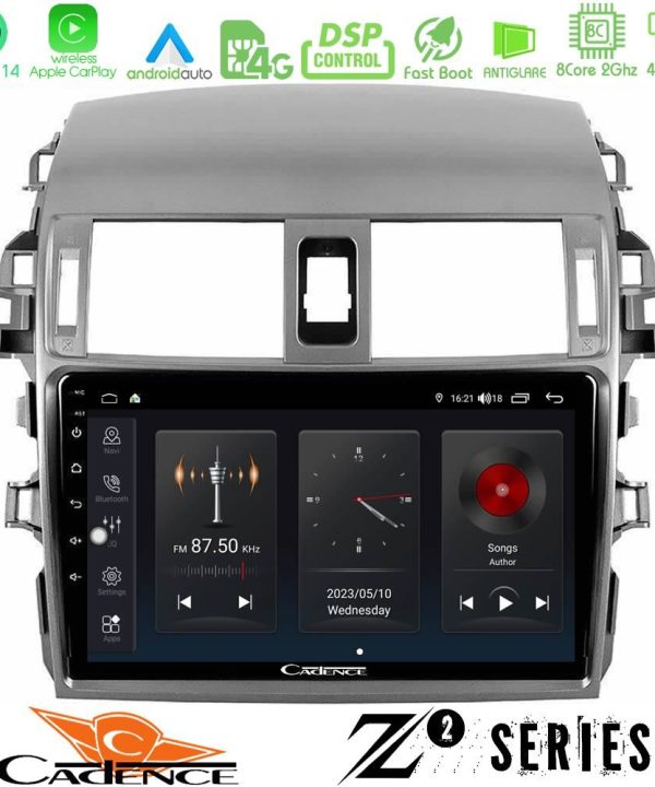Kimpiris - Cadence Z2 Series 8Core Android14 4+64GB  Toyota Corolla 2008-2010 Navigation Multimedia Tablet 9" Με Carplay & Android Auto