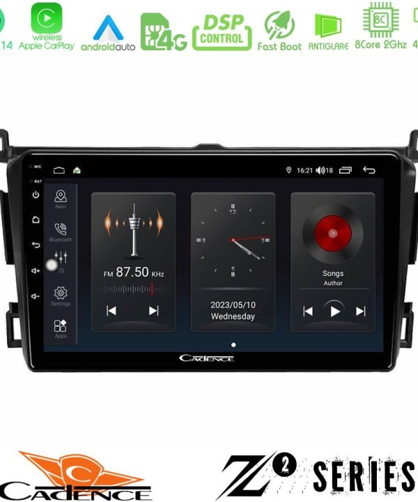 Kimpiris - Cadence Z2 Series 8Core Android14 4+64GB  Toyota RAV4 2013-2018 Navigation Multimedia Tablet 9" Με Carplay & Android Auto