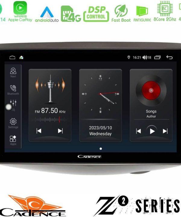 Kimpiris - Cadence Z2 Series 8Core Android14 4+64GB  Toyota Yaris 1999 - 2006 Navigation Multimedia Tablet 9" Με Carplay & Android Auto