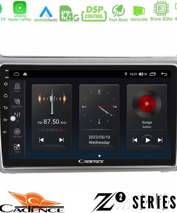 Kimpiris - Cadence Z2 Series 8Core Android14 4+64GB  Vw Polo 2014-2017 Navigation Multimedia Tablet 9" Με Carplay & Android Auto (Silver)