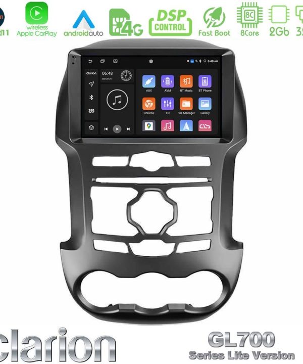 Kimpiris - Clarion GL700 Lite Series 8Core Android11 2+32GB Ford Ranger 2012-2016 Navigation Multimedia Tablet 9" Με Carplay & Android Auto