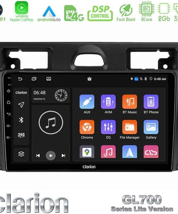 Kimpiris - Clarion GL700 Lite Series 8Core Android11 2+32GB Ford Fiesta/Fusion Navigation Multimedia Tablet 9" Με Carplay & Android Auto