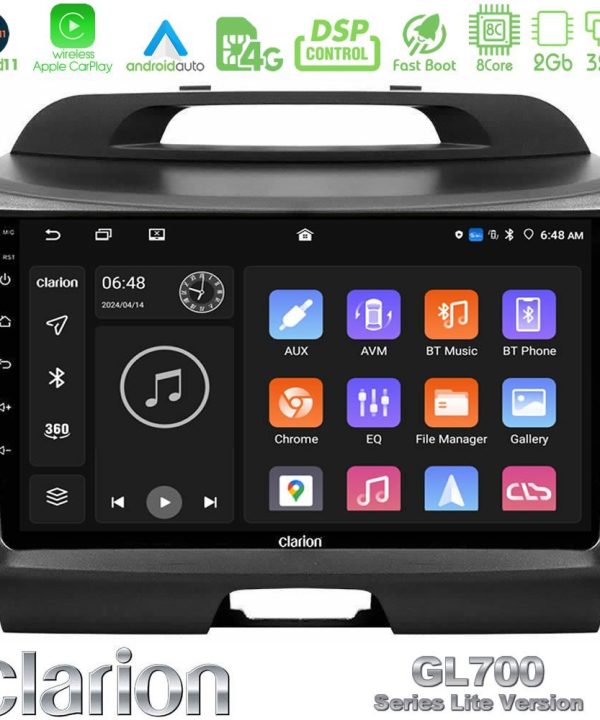 Kimpiris - Clarion GL700 Lite Series 8Core Android11 2+32GB Kia Sportage Navigation Multimedia Tablet 9" Με Carplay & Android Auto