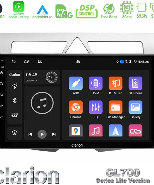 Kimpiris - Clarion GL700 Lite Series 8Core Android11 2+32GB Kia Picanto Navigation Multimedia Tablet 9" Με Carplay & Android Auto