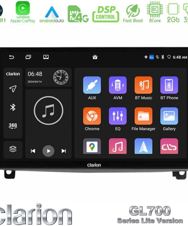 Kimpiris - Clarion GL700 Lite Series 8Core Android11 2+32GB Peugeot 407 Navigation Multimedia Tablet 9" Με Carplay & Android Auto