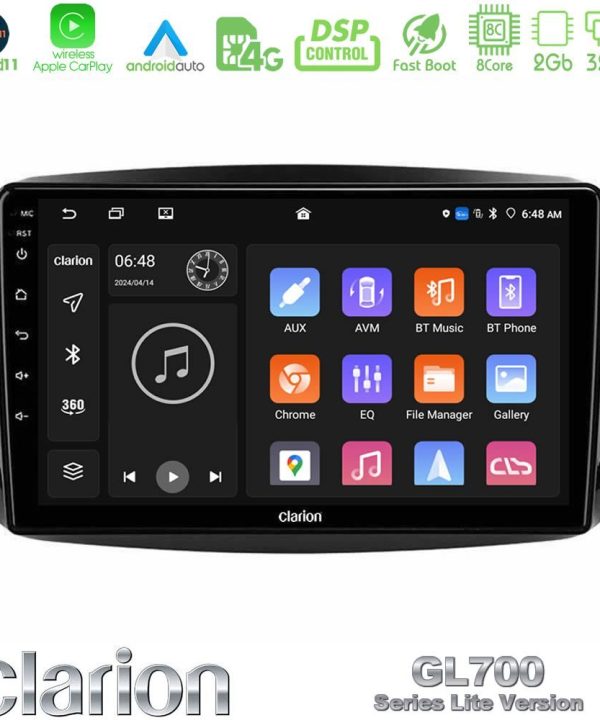 Kimpiris - Clarion GL700 Lite Series 8Core Android11 2+32GB Smart 453 Navigation Multimedia Tablet 9" Με Carplay & Android Auto