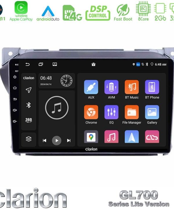 Kimpiris - Clarion GL700 Lite Series Suzuki Alto & Nissan Pixo 8Core Android11 2+32GB Navigation Multimedia Tablet 9" Με Carplay & Android Auto