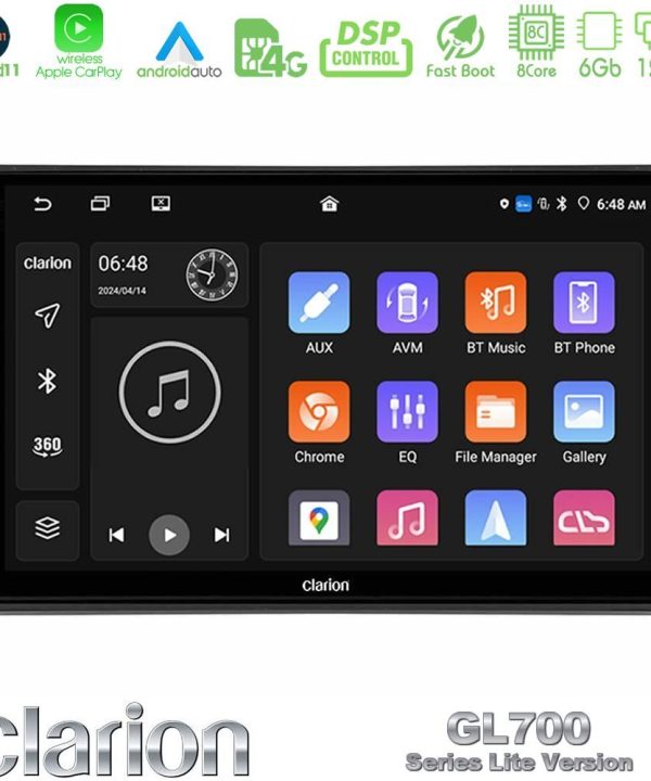 Kimpiris - Clarion GL700 Lite Series 8Core Android11 6+128GB Audi A4 B7 Navigation Multimedia Tablet 9" Με Carplay & Android Auto