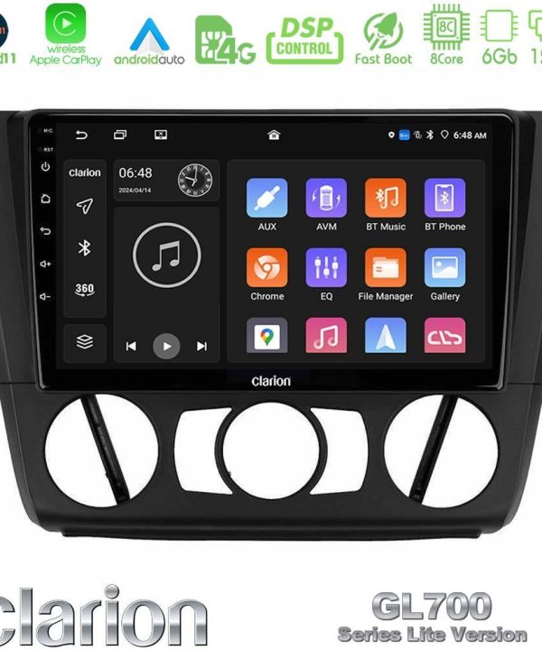 Kimpiris - Clarion GL700 Lite Series 8Core Android11 6+128GB BMW 1Series E81/E82/E87/E88 (MANUAL A/C) Navigation Multimedia Tablet 9" Με Carplay & Android Auto