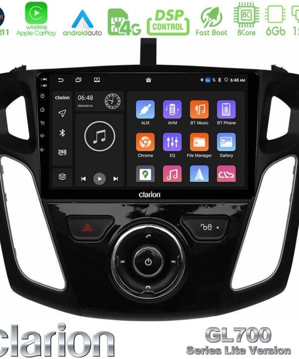 Kimpiris - Clarion GL700 Lite Series 8Core Android11 6+128GB Ford Focus 2012-2018 Navigation Multimedia Tablet 9" Με Carplay & Android Auto
