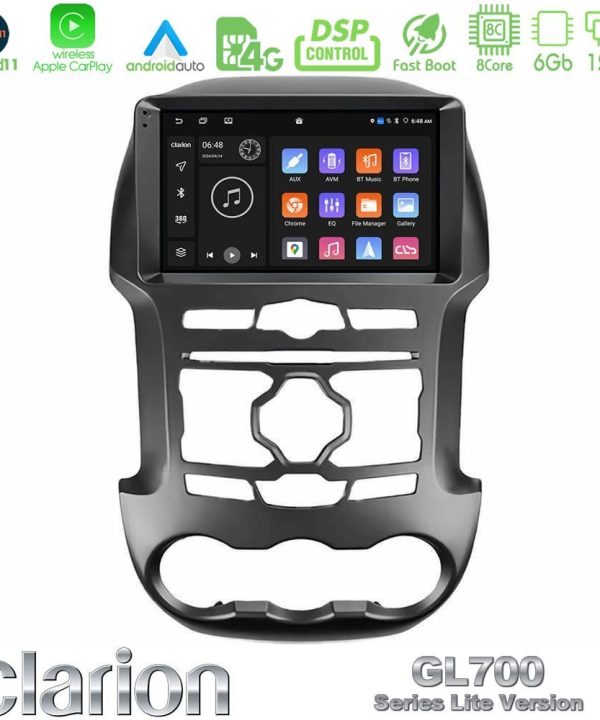 Kimpiris - Clarion GL700 Lite Series 8Core Android11 6+128GB Ford Ranger 2012-2016 Navigation Multimedia Tablet 9" Με Carplay & Android Auto