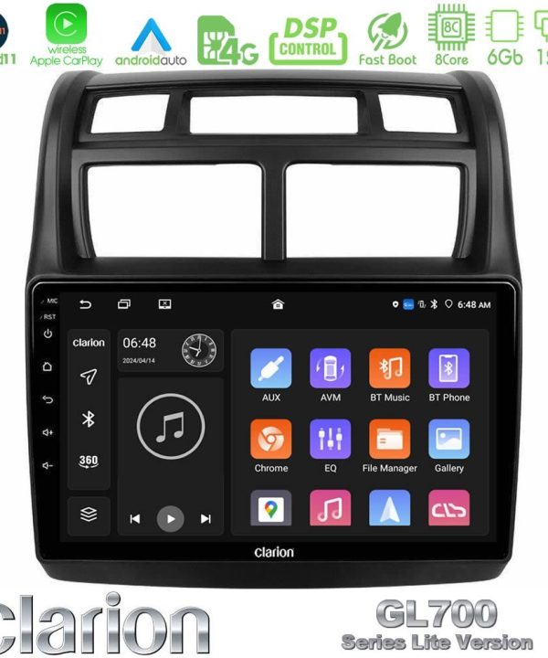 Kimpiris - Clarion GL700 Lite Series 8Core Android11 6+128GB Kia Sportage 2008-2011 Navigation Multimedia Tablet 9" Με Carplay & Android Auto