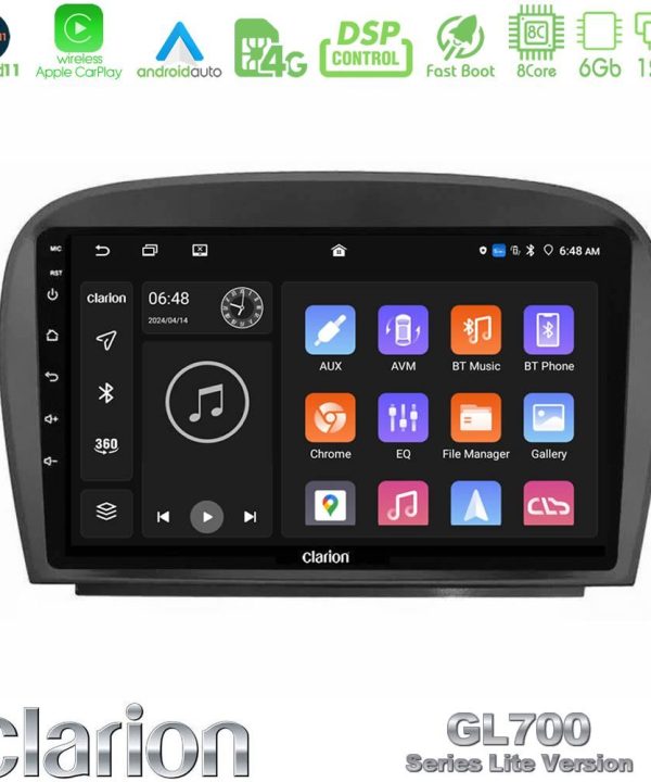 Kimpiris - Clarion GL700 Lite Series 8Core Android11 6+128GB Mercedes SL Class 2005-2011 Navigation Multimedia Tablet 9" Με Carplay & Android Auto