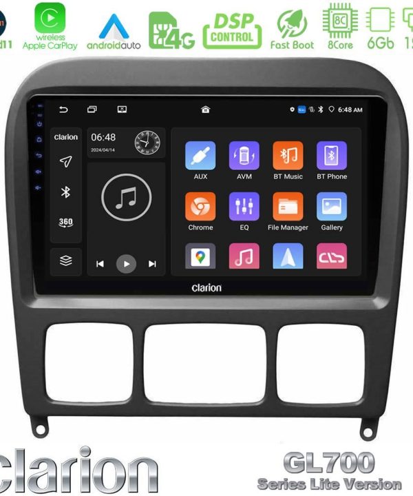 Kimpiris - Clarion GL700 Lite Series 8Core Android11 6+128GB Mercedes S Class 1999-2004 (W220) Navigation Multimedia Tablet 9" Με Carplay & Android Auto