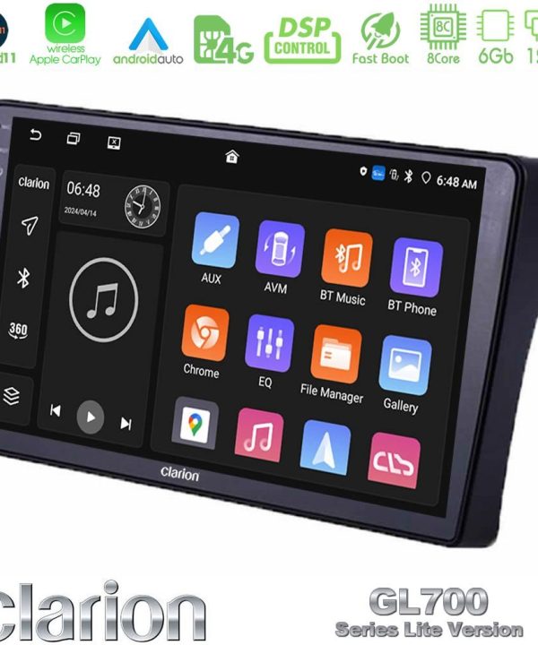 Kimpiris - Clarion GL700 Lite Series 8Core Android11 6+128GB Nissan Navara D40 Navigation Multimedia Tablet 9" Με Carplay & Android Auto