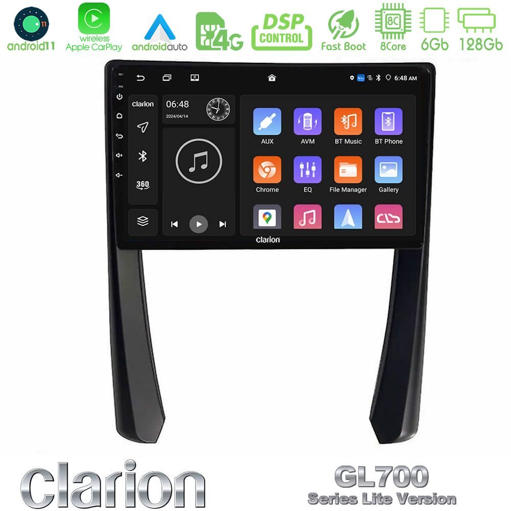 Kimpiris - Clarion GL700 Lite Series 8Core Android11 6+128GB Porsche 911/Cayman/Boxster Navigation Multimedia Tablet 9" Με Carplay & Android Auto