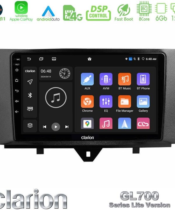 Kimpiris - Clarion GL700 Lite Series 8Core Android11 6+128GB Smart 451 Facelift Navigation Multimedia Tablet 9" Με Carplay & Android Auto