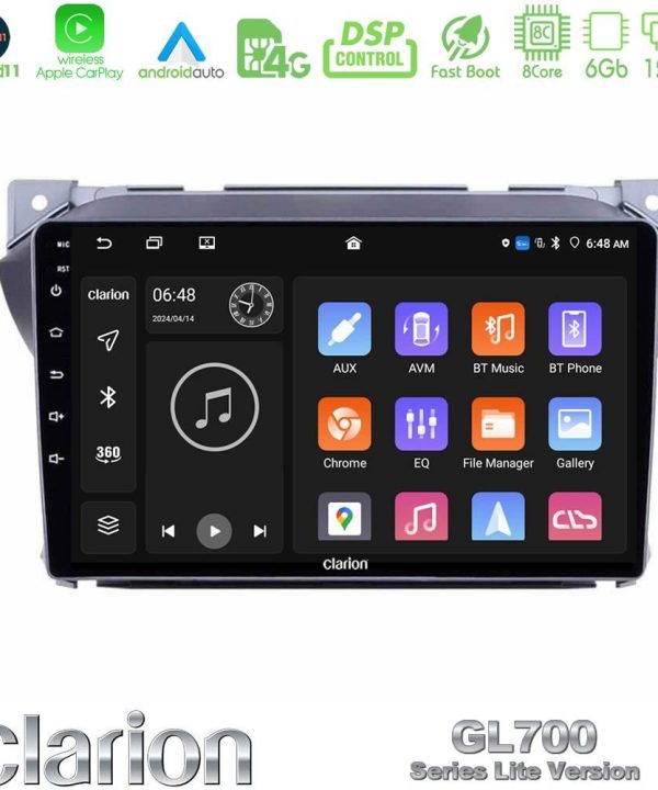 Kimpiris - Clarion GL700 Lite Series Suzuki Alto & Nissan Pixo 8Core Android11 6+128GB Navigation Multimedia Tablet 9" Με Carplay & Android Auto